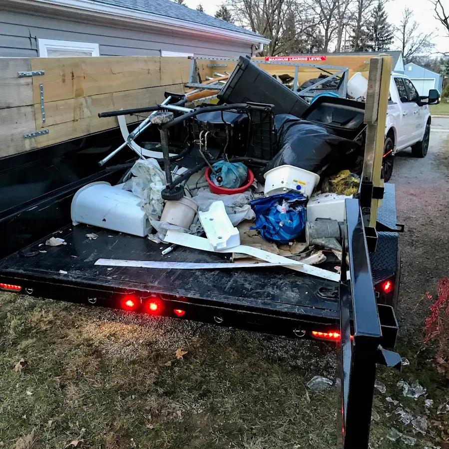 Roll-off dumpster delivered to a residential driveway in Smithtown